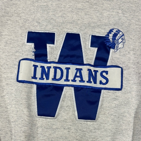 Vintage Gray W Indians Sweatshirt - Picture 6 of 7